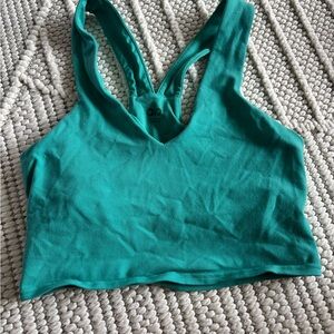 ALO Airbrush real bra tank-spruce green